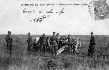 Iconographie - Camp de Braconne - Ecole à feu. Cessez le feu