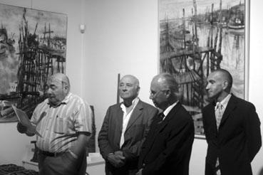 Iconographie - Vernissage de l'exposition de Michel King, peintre officiel de la Marine