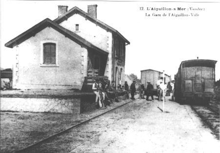 Iconographie - La gare de l'Aiguillon-Ville