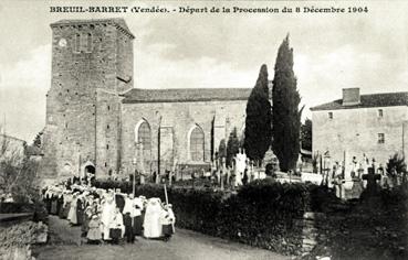 Iconographie - Départ de la procession  le 8 décembre 1904