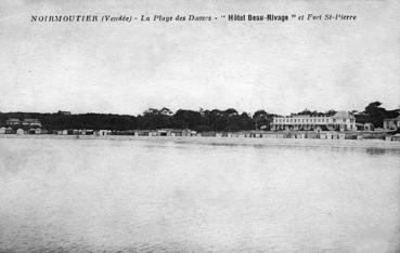 Iconographie - La plage des Dames - "Hôtel Beau Rivage" et fort St-Pierre