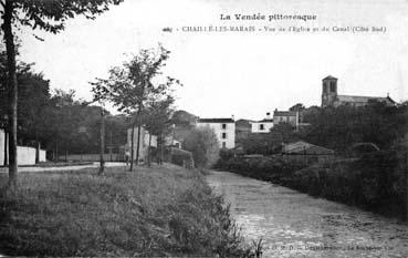 Iconographie - Vue de l'église et du canal (côté sud)