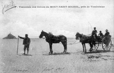 Iconographie - Traversée des grêves du Mont-Saint-Michel