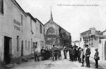 Iconographie - Rue principale et abside de l'église