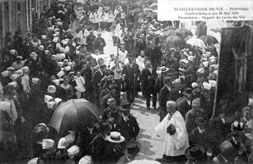 Iconographie - Pélerinage Eucharistique - Procession - Départ de Croix-de-Vie