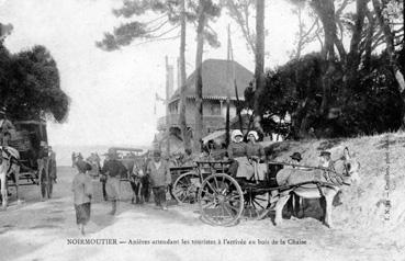 Iconographie - Anières attendant les touristes à l'arrivée au Bois de la Chaize