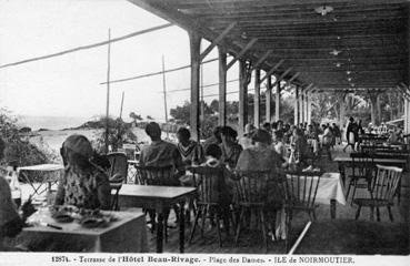 Iconographie - Terrasse de l'Hôtel Beau-Rivage - Plage des Dames