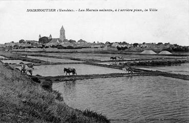 Iconographie - Les marais salants, à l'arrière plan, la ville