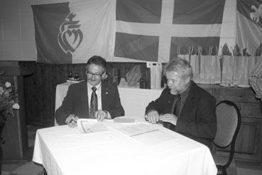 Iconographie - Signature de convention entre lycées professionnels de cuisiniers, à Gaspé