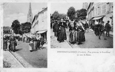 Iconographie - Vue prise du Pont-Neuf. Un jour de foire