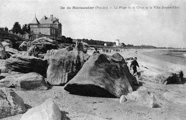 Iconographie - La plage de la Clère et villa "Jeanne-d'Arc"
