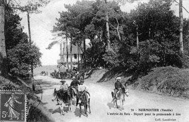 Iconographie - L'entrée du bois - Départ pour la promenade à âne