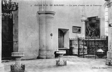 iconographie - Eglise Notre-Dame du Bon-Port - La porte d'entrée vue de l'intérieur