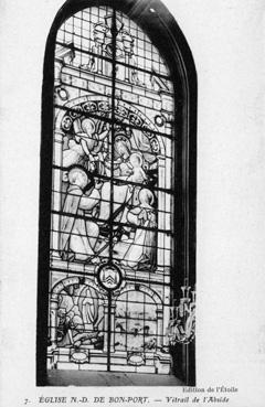 Iconographie - Eglise Notre-Dame de Bon Port - Vitrail de l'abside