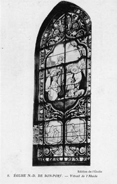 Iconographie - Eglise Notre-Dame de Bon Port - Vitrail de l'abside