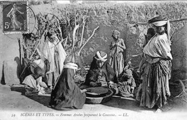 Iconographie - Femmes arabes préparant le couscous