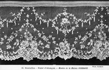 Iconographie - Dentelles - Ppoint d'Alençon - Modèle de la maison Huignard