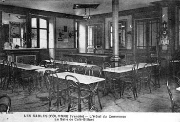 Iconographie - L'hôtel du Commerce - La salle de café-billard