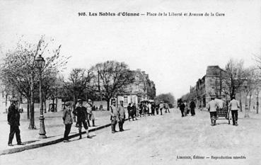 Iconographie - Place de la Liberté et avenue de la Gare