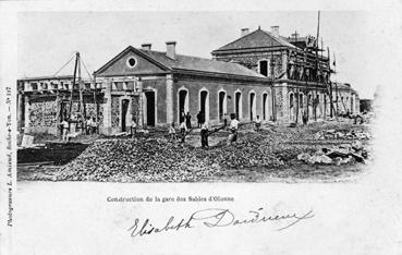 Iconographie - Construction de la gare des Sables-d'Olonne