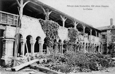 Iconographie - Abbaye de la Grainetière, XIIe siècle - Le cloître