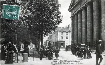 Iconographie - Un coin de la place d'Armes - L'église