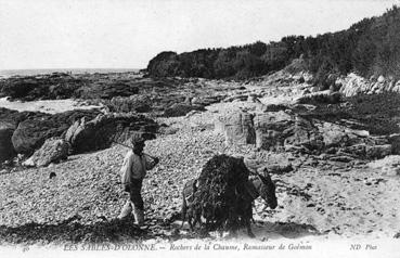 Iconographie - Rochers de la Chaume, ramasseur de goémon