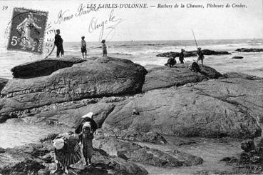 Iconographie - Rochers de la Chaume, pêcheurs de crabes