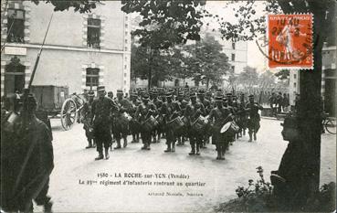 Iconographie - Le 93e régiment d'Infanterie rentrant au quartier