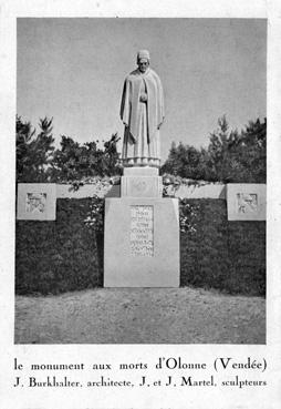 Iconographie - Le monument aux morts d'Olonne