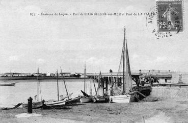 Iconographie - Environs de Luçon - Port de l'Aiguillon-sur-Mer et pont de la Faute