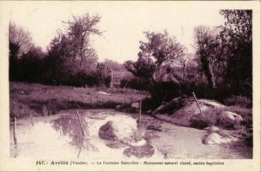 Iconographie - La fontaine Saint-Gré - Monument naturel classé, ancien baptistère