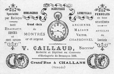 Iconographie - Bijouterie -  V.Caillaud, rue Grand'Rue