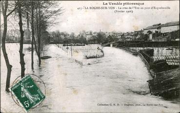 Iconographie - La crue de l'Yon au pont d'Ecquebouille