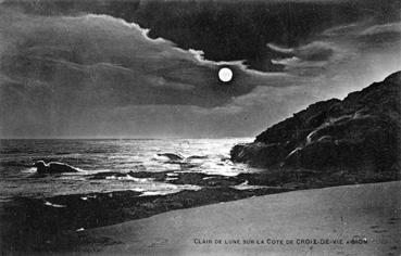 Iconographie - Clair de lune sur la côte de Croix-de-Vie à Sion