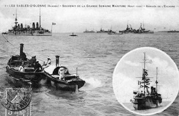 Iconographie - Souvenir de la grande semaine maritime (août 1909) - Arrivée de l'escadre