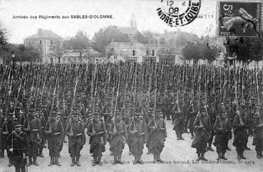 Iconographie - Arrivée des régiments aux Sables-d'Olonne
