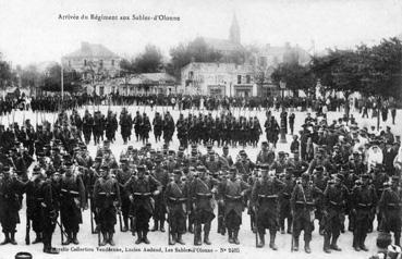 Iconographie - Arrivée du régiment aux Sables-d'Olonne