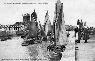 Iconographie - Bateaux sardiniers - Entrée difficile