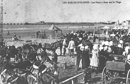 Iconographie - Le parc à ânes sur la plage