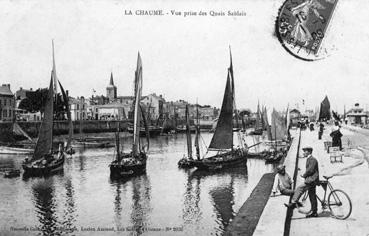 Iconographie - La Chaume - Vue prise des quais sablais