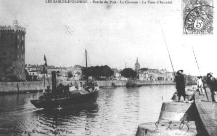 Iconographie - Entrée du port - la Chaume- la tour d'Arundel