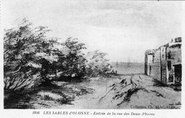 Iconographie - Entrée de la rue des Deux-Phares, en 1846