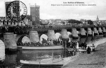 Iconographie - Départ pour la promenade en mer sur bateau automobile