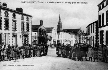 Iconographie - Entrée dans le bourg par Montaigu