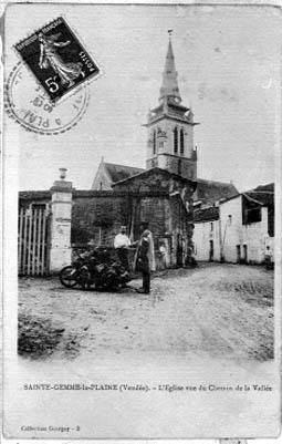 Iconographie - L'église vue du chemin de la vallée