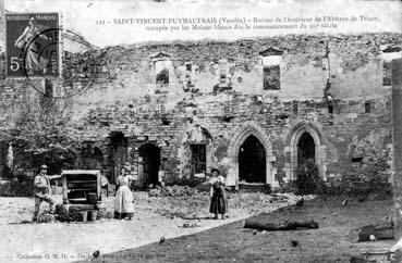 Iconographie - Ruines de l'intérieur de l'Abbaye de Trizay,
