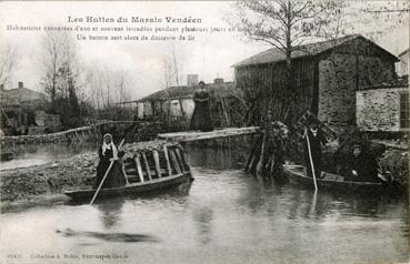 Iconographie - Les huttes du marais - Habitations entourées d'eau