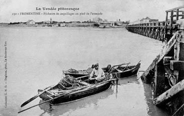 Iconographie - Pêcheurs de coquillages au pied de l'estacade