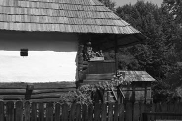 Iconographie - Musée de plein-air Astra - Détail d'une couverture en bois